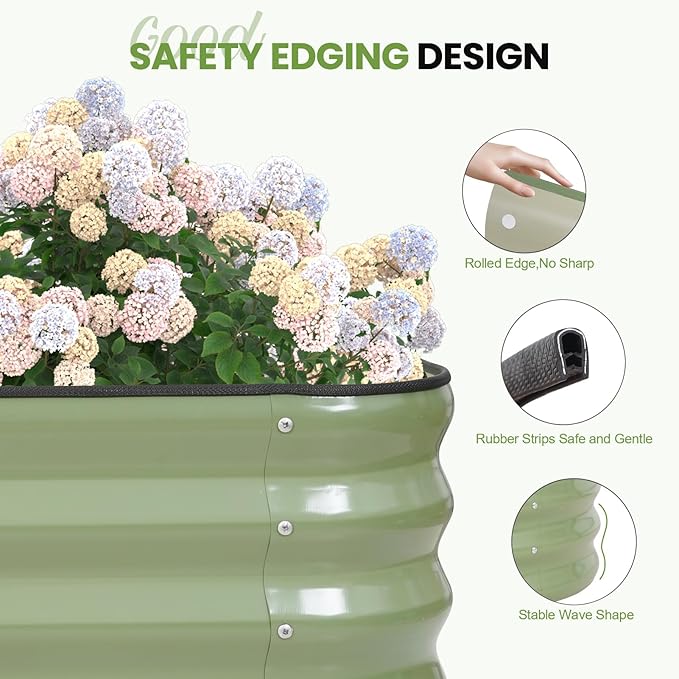 G GOOD GAIN 4-in-1 Adjustable Raised Garden Bed Kit | Galvanized Planter Boxes - Image 5