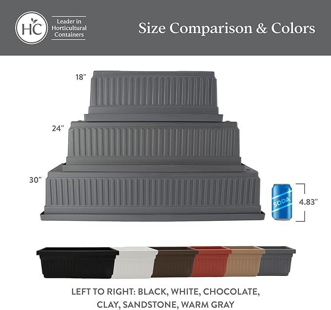 The HC Companies Venetian Windowr Planter Box w/Drain Plug - Image 7