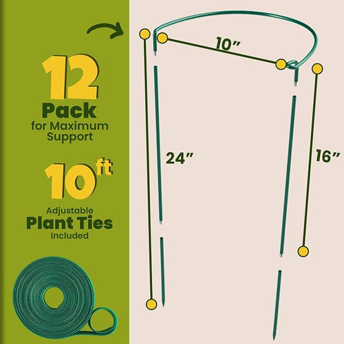 12 Pack Plant Support Stakes – Tall Plant Stakes - Image 2
