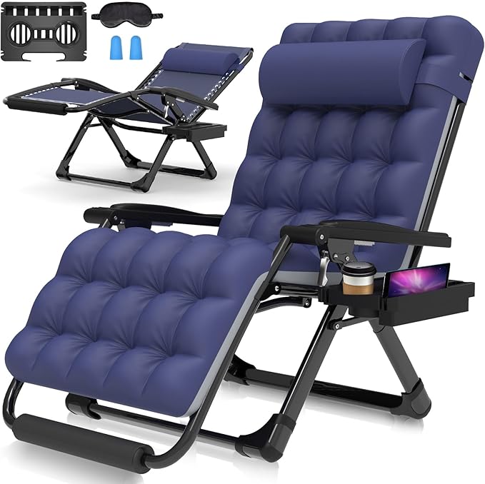 Suteck Oversized Zero Gravity Chair, 33In XXL Lounge Chair w/Removable by Suteck