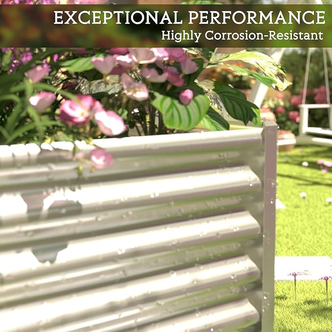 FRIZIONE 3pcs 6x3ft Galvanized Raised Garden Bed Outdoor, Above Ground Garden - Image 6