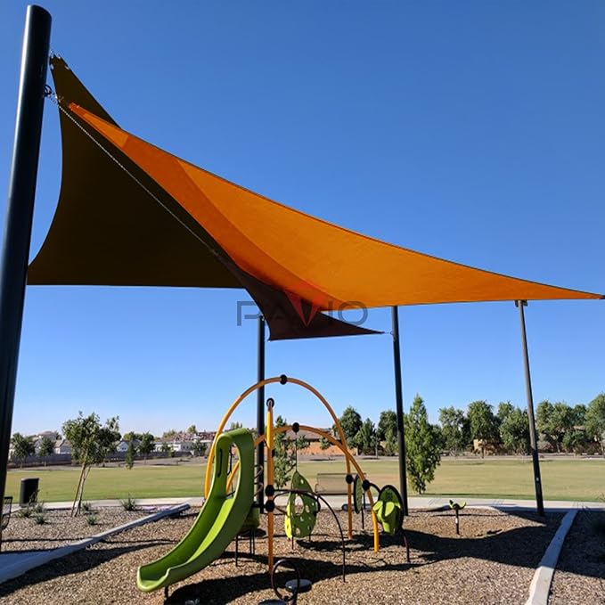 Patio Paradise 24' x 24' x 24' Sun Shade Sail Triangle Canopy Shade Cloth - Image 5