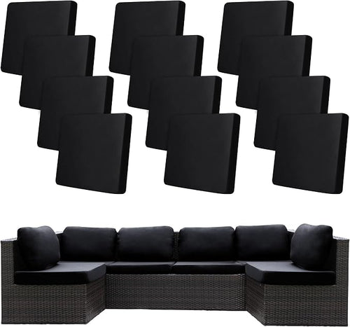 12 Pcs Stretch Patio Cushion Covers, Outdoor Couch Covers Replacement, Outdoor by BIETYONE