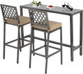 Outdoor Patio Bar Set, Bar Height Patio Dining Set, Weather-Resistant Bistro by Sumshadow