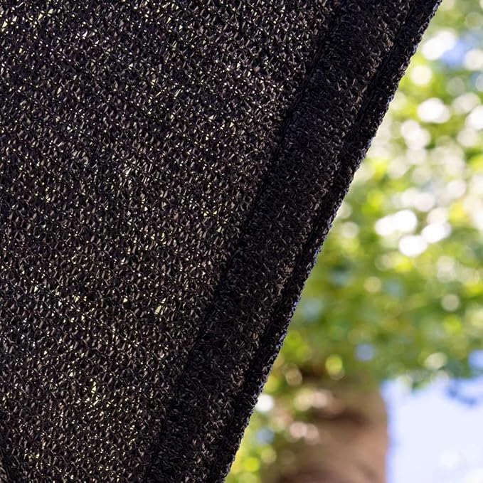 Amgo Custom Size 12' x 24' x 26.8' Black Right Triangle Sun Shade Sail Order to - Image 8