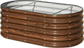 SnugNiture 4x2x1.5ft Raised Garden Bed Outdoor, Oval Raised Garden Bed Kit by snugniture