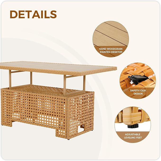Grand patio 11-Piece Wicker Patio Furniture Set - Image 5
