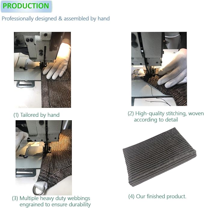 Eden's Decor Straight Flat-Edged Sun Shade Sail Rectangular 10' x 12' Blue - Image 4