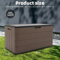 Deck Box, 100 Gallon Resin Outdoor Storage, Lockable and Waterproof