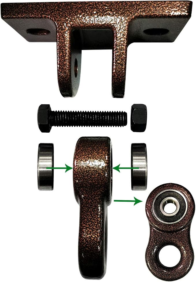 Heavy Duty Bronze Swing Hangers Screws Bolts Included Over 5000 lb Capacity - Image 2