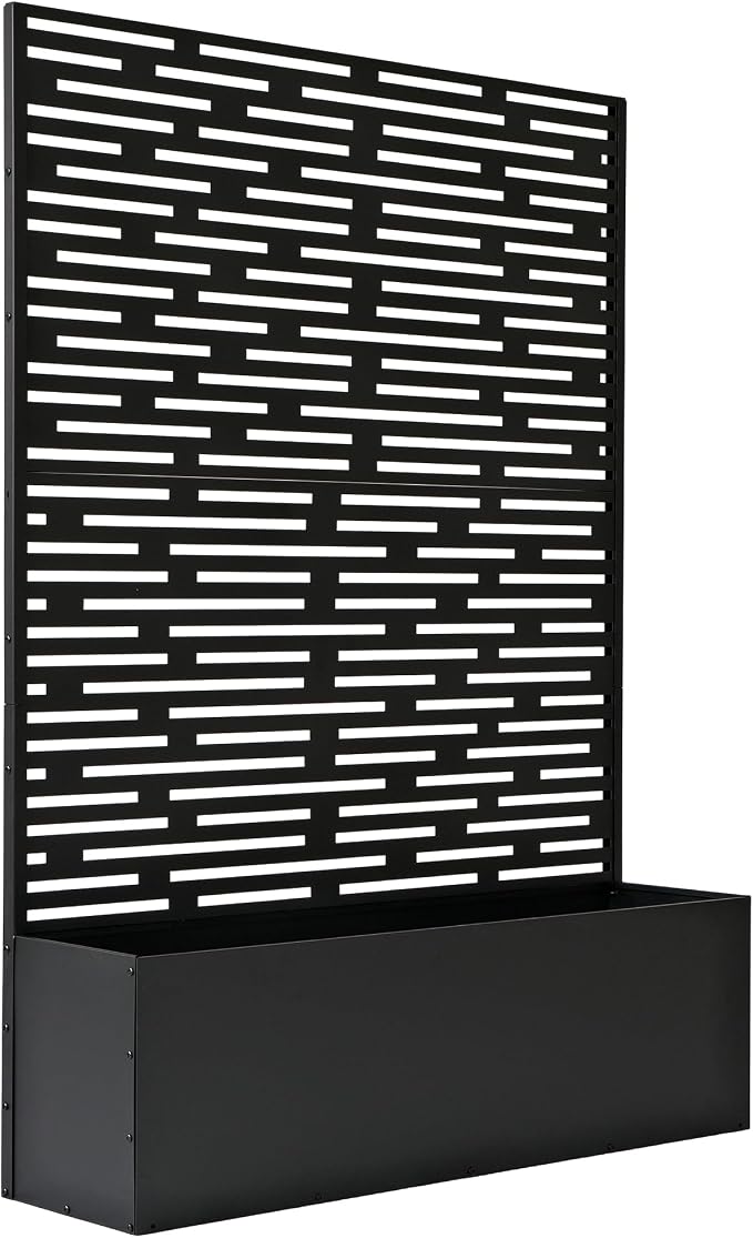 Oakland Living 6 ft. X 4 ft. Black Freestanding Metal Privacy Screen Room by Oakland+Living