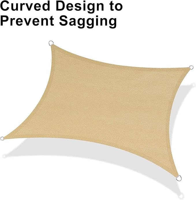LOVE STORY Custom Size 7'x7' Sand Sun Shade Sail Rectangle UV Block Canopy - Image 6