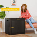 Deck Box, 31 Gallon Black Resin Waterproof Lockable Outdoor Storage