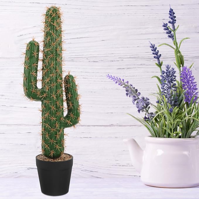 ABOOFAN Artificial Saguaro Cactus in Pot Faux Succulent Plant 20.86In Large - Image 9