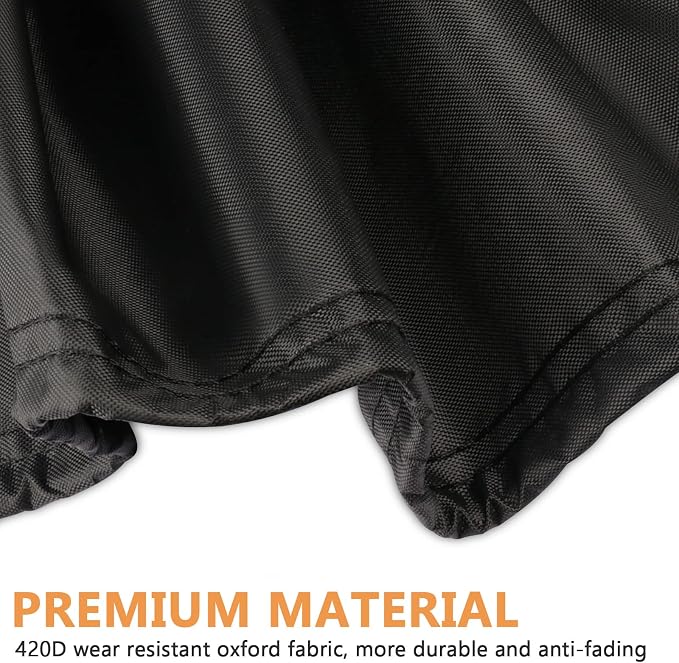 Storage Shed Cover, Black Waterproof Nylon with Drawstring
