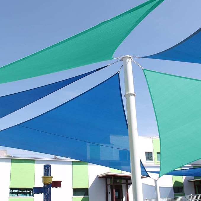 E&K Sunrise 25' x 25' x 25' Sun Shade Sail Triangle Canopy Shade Cover UV Block - Image 8