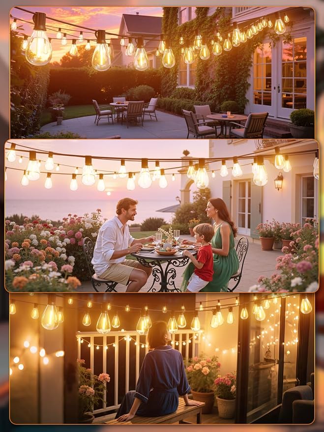 luckystyle 200FT LED Outdoor String Lights - Image 7