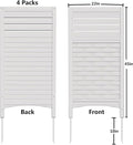Decorative Fence Panels, 4-Pack Off-White Resin Privacy Screens