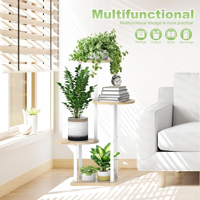 Plant Stand Indoor, 4 Tier Thickened Metal Corner Plant Shelf - Image 6