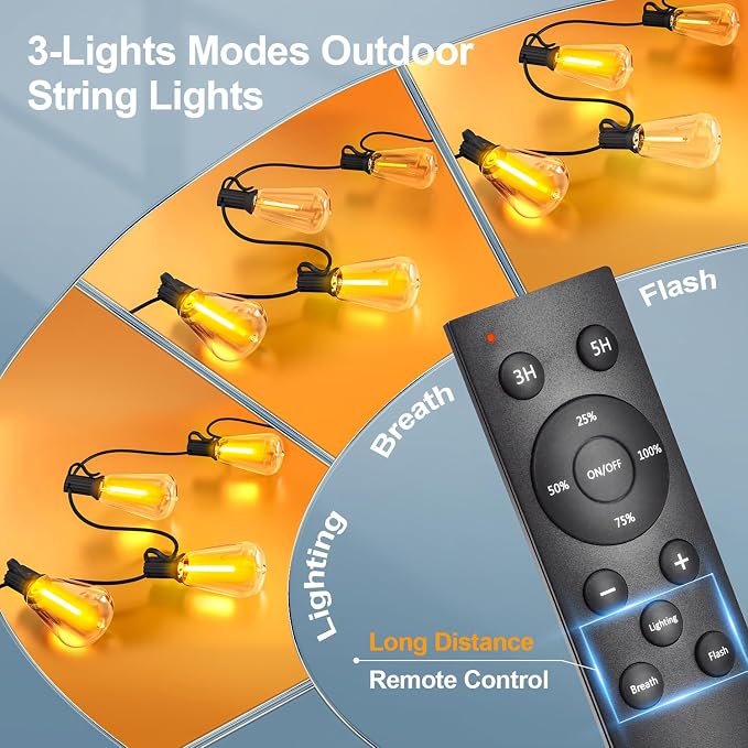 Outdoor String Led Patio Lights - 200Ft 60M Outside Waterproof Light - Image 2
