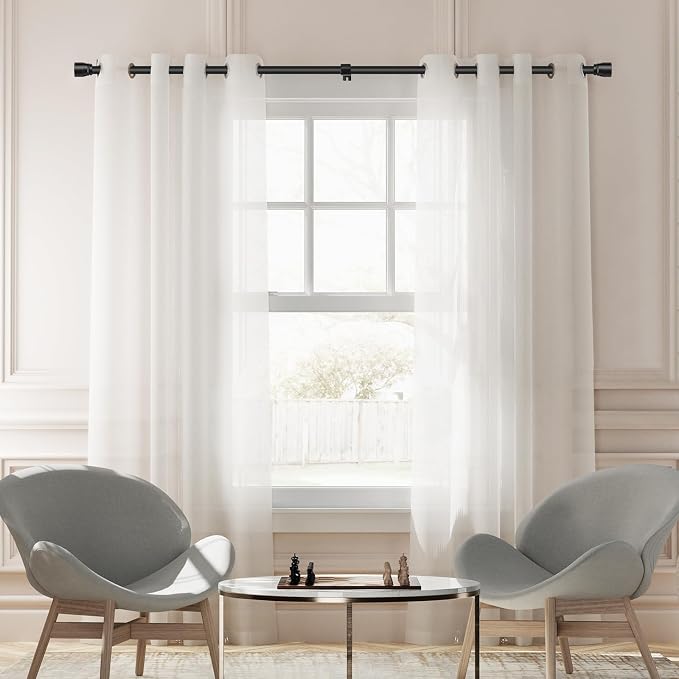 1” Diameter Curtain Rods Itself is 30 to144 inch 1 Pack Fit 30-142 inch - Image 6