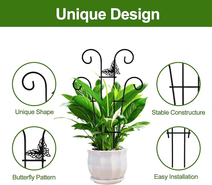 Coomin 14.5 Butterfly Indoor Plant Trellis - Image 3