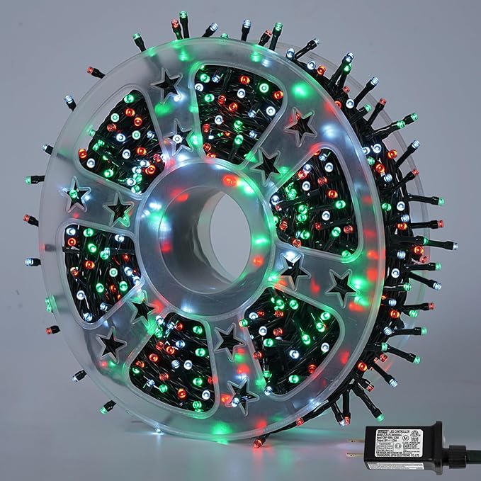 String Lights 165 ft with 500 LEDs, Red, Indoor and Outdoor Use