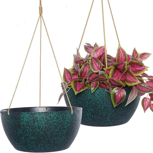12 Inch 2 Pack Large Hanging Planters by SwinDuck