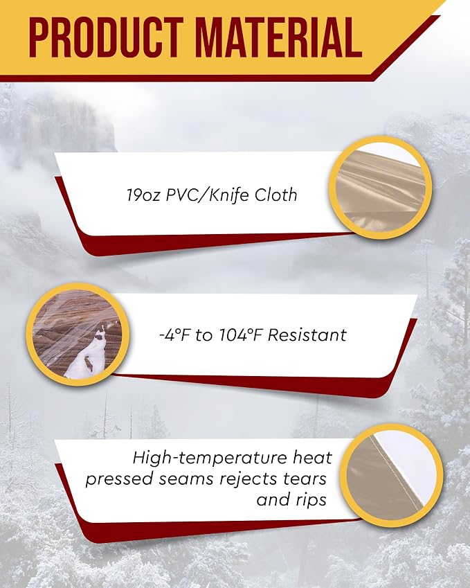 FoundGo 7'Hx8'W Outdoor Vinyl Curtains - Image 7