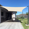 SUNNY GUARD Custom Size 5'x10' Butter Cream Sun Shade Sail Rectangle UV Block by SUNNYGUARD