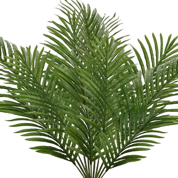 Artificial Plants Greenery Tropical Palm Fronds, Set of 12, Fabric