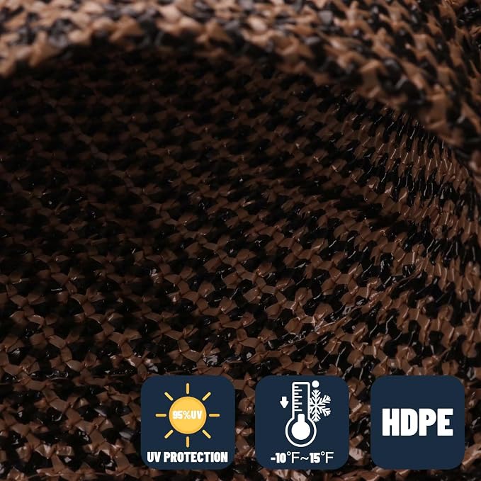 SUNNY GUARD Custom Size 9'x16' Brown Sun Shade Sail Rectangle UV Block Shade - Image 4
