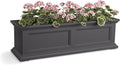 Mayne Fairfield 3-Foot Window Box – Self-Watering, Weather-Resistant Planter by Mayne