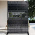 72" H Metal Outdoor Privacy Screen – Freestanding Rustproof Louvered Fence Panel by TALLYVERUS