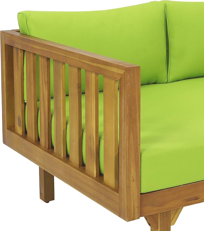 Merax Outdoor Acacia Wood Conversation Set - Image 6