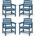 SERWALL Outdoor Dining Chairs Set of 4, All-Weather HDPE Patio Chair by SERWALL