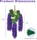 Artificial Wisteria Flower Vines, 48 Pack, Dark Purple