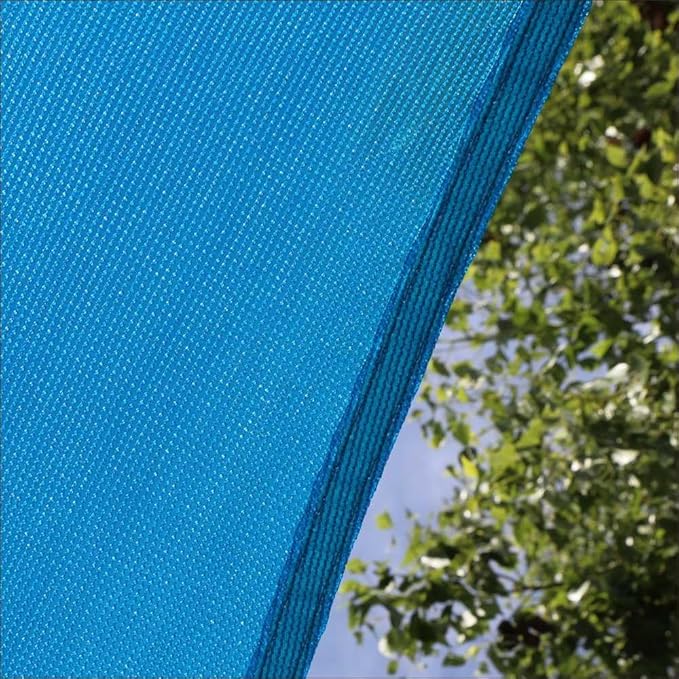 Amgo Custom Size 21' x 22' x 30.4' Blue Right Triangle Sun Shade Sail Order to - Image 8