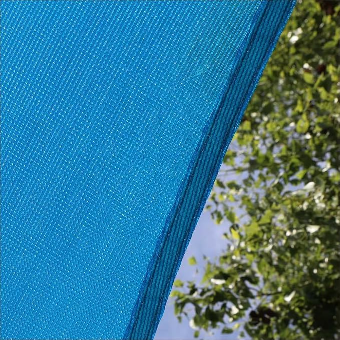 Amgo Custom Size 9' x 18' x 20.1' Blue Right Triangle Sun Shade Sail Order to - Image 8