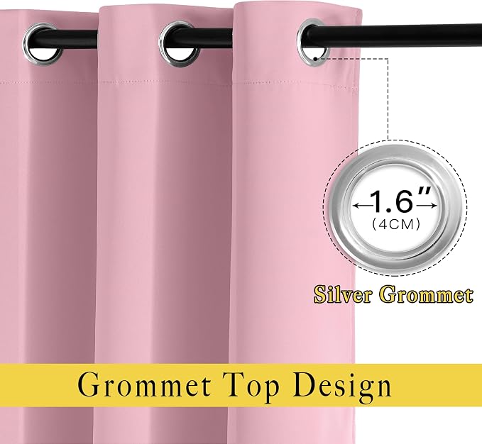 NICETOWN Blackout Drapery Curtain Panel 90 inches Long - Image 4