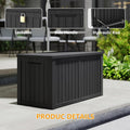 Deck Box, 180 Gallon Resin Outdoor Storage with Lockable Lid
