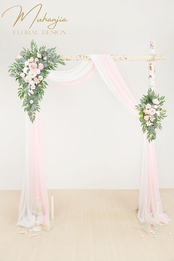 Artificial Flowers Arch Kit, Silk, 4 Pieces, Indoor and Outdoor