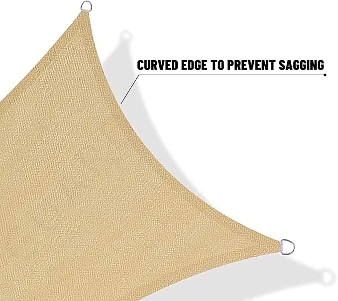 SUNNY GUARD Custom Size 5'x9' Sand Sun Shade Sail Rectangle UV Block Shade - Image 7