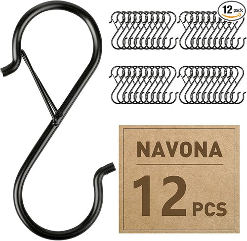 12 Pcs S Hooks for Hanging Heavy Duty, 3.5-inch Heavy Duty Metal S Hook by Welcometobuy%EF%BC%81
