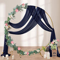 Outdoor Curtains: Navy Blue Sheer Gauze Drapes, 4 Panels, 29 x 20 ft