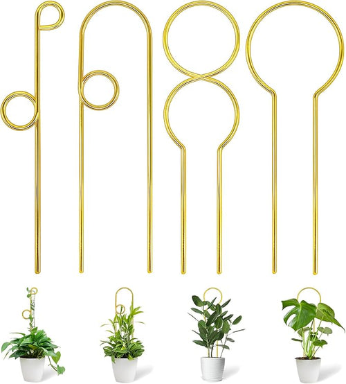 14.17in Plant Trellis Indoor, 4.2mm Dia Gold Small Trellis by Xeeol