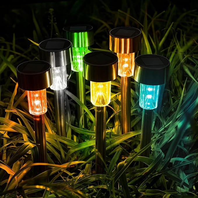 GIGALUMI Solar Lights Outdoor Waterproof, 20 Pack Multicolor, Garden Decor - Image 5