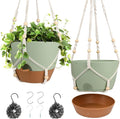 Hanging Planters for Indoor Outdoor Plants, 2 Pack Self Watering Hanging Pot by Vanslogreen