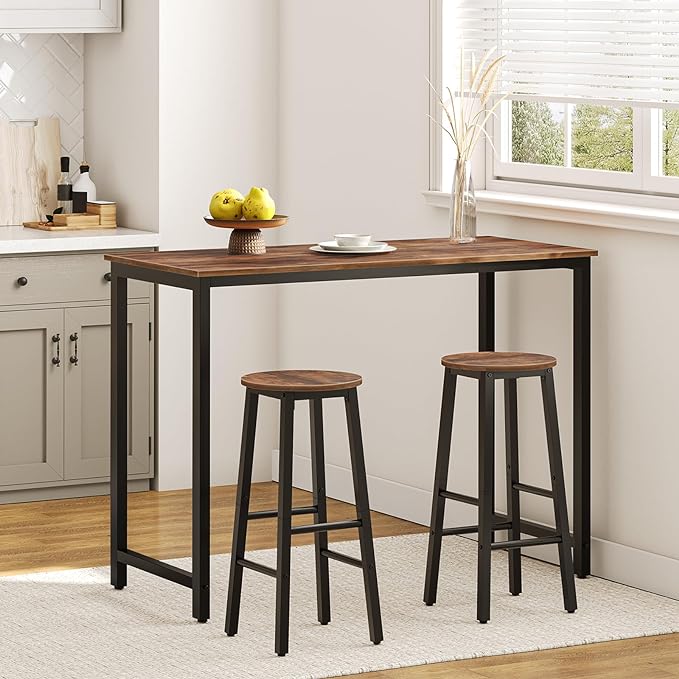 HOOBRO Bar Stools, Barstools Set of 2, Counter Height Barstools, 24.8" Bar - Image 5