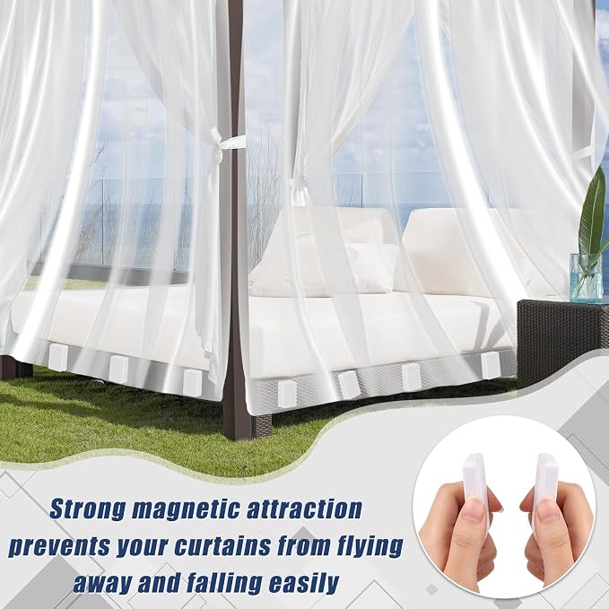 36pcs Outdoor Curtain Weights, Plastic Wrapped Magnetic Drapery Weights - Image 5